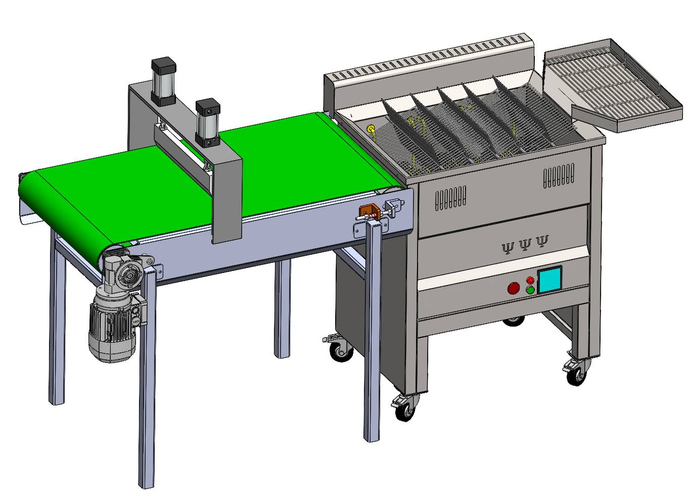 Automatic deep-fried dough sticks machine 3D Model .c4d .max .obj .3ds .fbx .stl .blend 