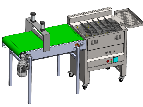 Automatic deep-fried dough sticks machine 3D Model