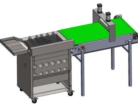 Automatic deep-fried dough sticks machine 3D Model