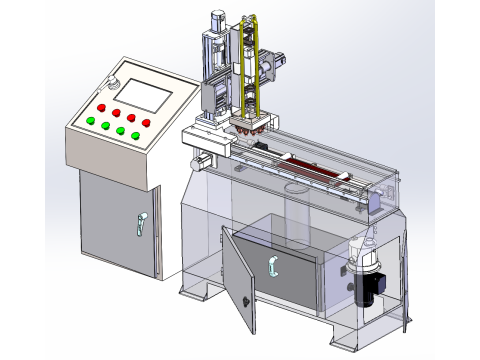 Water jet assisted laser processing equipment 3D Model