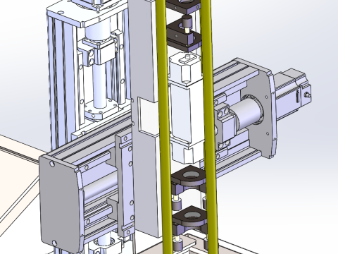 Water jet assisted laser processing equipment Model 3D