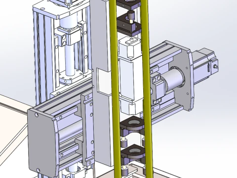 Water jet assisted laser processing equipment 3D Model