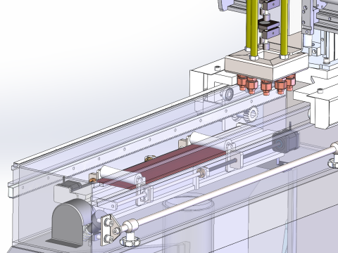 Water jet assisted laser processing equipment Model 3D