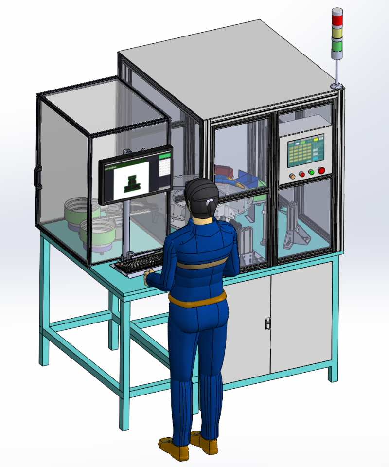 Chip electrode testing machine 3D Model .c4d .max .obj .3ds .fbx .stl .blend