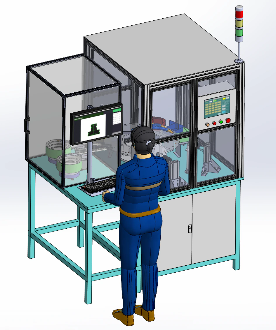 Chip electrode testing machine 3D Model .c4d .max .obj .3ds .fbx .stl .blend