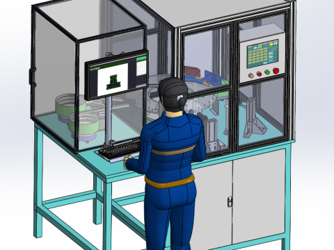 Chip electrode testing machine Modello 3D