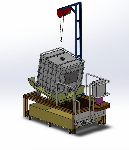 Material oil drum fixed station 3D Model .c4d .max .obj .3ds .fbx .stl .blend