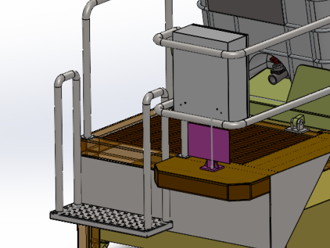 Material oil drum fixed station 3D Model