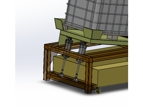 Material oil drum fixed station 3D Model