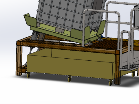 Material oil drum fixed station 3D Model