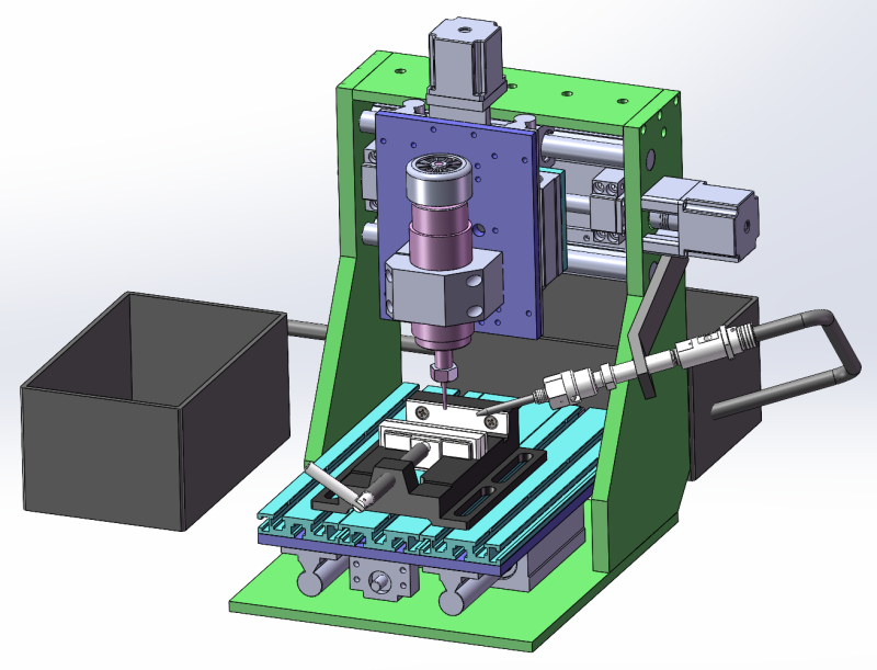 Side axis jet water assisted laser processing device 3D Model .c4d .max .obj .3ds .fbx .stl .blend