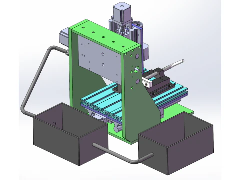 Side axis jet water assisted laser processing device 3D Model