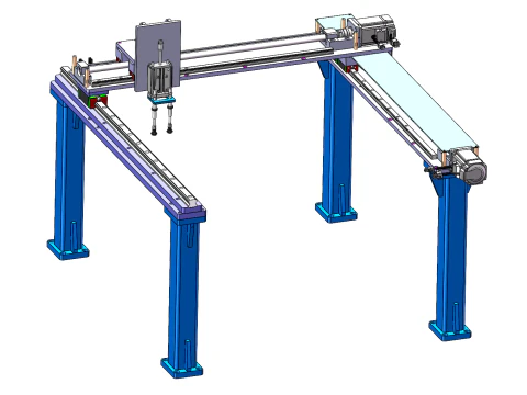 Linea di tralicci a ventosa SolidWorks 3D Modello 3D