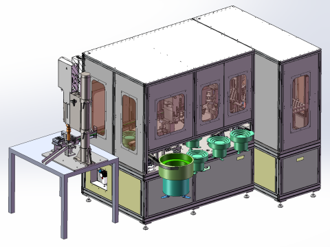 Damper slow fall mechanism assembly line sw22 editable 3D Модель