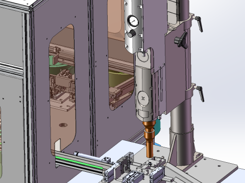 Damper slow fall mechanism assembly line sw22 editable 3D Модель