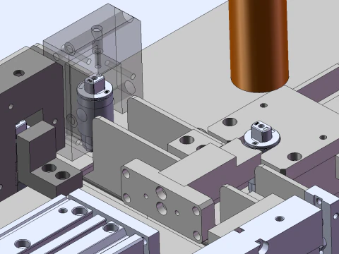 Damper slow fall mechanism assembly line sw22 editable 3D Model