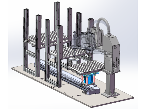 Damper slow fall mechanism assembly line sw22 editable 3D Модель