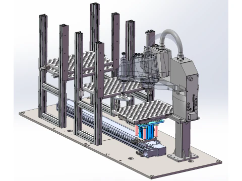 Damper slow fall mechanism assembly line sw22 editable 3D Model