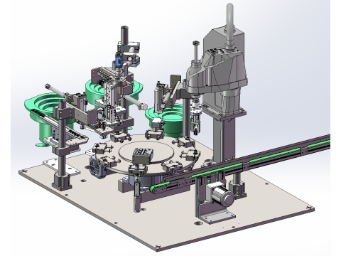 Damper slow fall mechanism assembly line sw22 editable 3D Модель