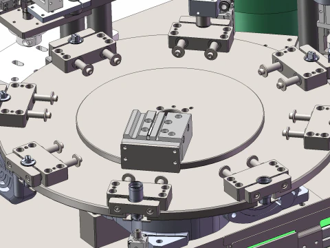 Damper slow fall mechanism assembly line sw22 editable 3D Model