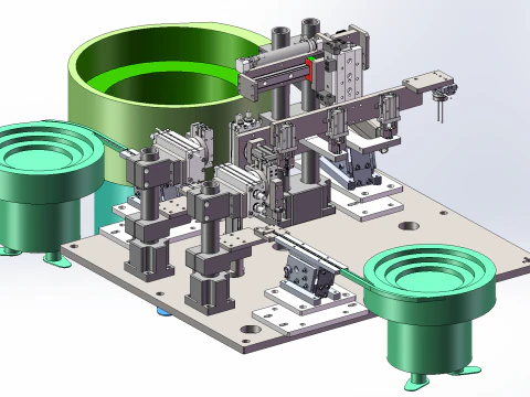 Damper slow fall mechanism assembly line sw22 editable 3D Model