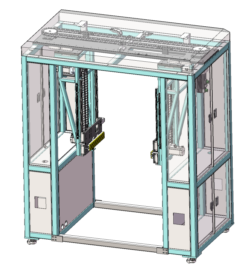 Automatic clamping flipping machine SolidWorks editable Model 3D .c4d .max .obj .3ds .fbx .stl .blend