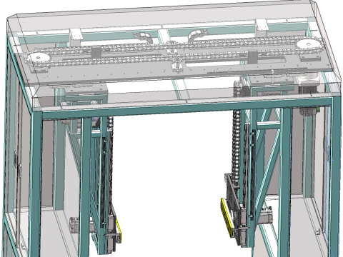 Automatic clamping flipping machine SolidWorks editable 3D Model
