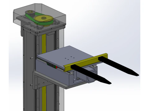 Automatic warehouse logistics elevator SW20 editable 3D Model
