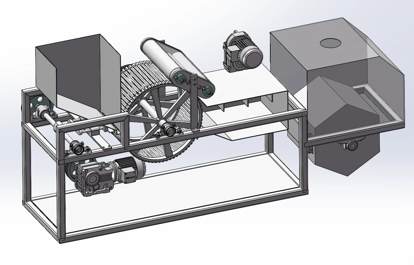 Bamboo chopstick forming machine SolidWorks editable 3D Model .c4d .max .obj .3ds .fbx .stl .blend 
