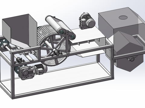 Bamboo chopstick forming machine SolidWorks editable 3D Модель
