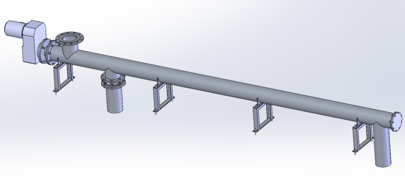Machine à sortie spirale horizontale Modèle 3D .c4d .max .obj .3ds .fbx .stl .blend