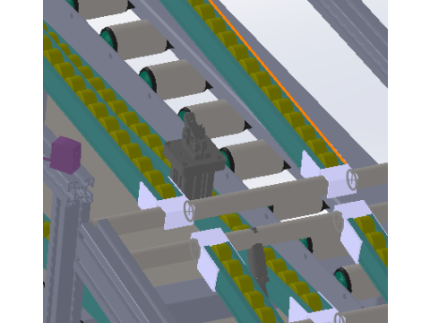 Tray shuttle conveyor line SW 3D editable 3D Model
