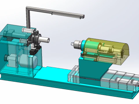 Станок с подвижной задней бабкой SW 3D 3D Модель