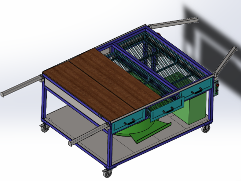 The suction and dust removal workbench SW20 is editable Modèle 3D