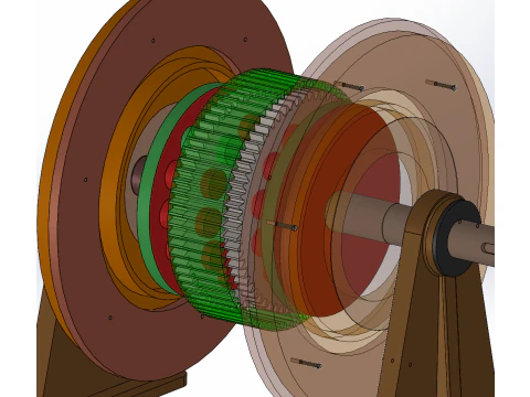 Planetary reducer SW 3D editable 3D Model