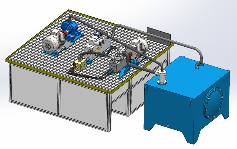 Pressure control valve performance experimental bench Model 3D .c4d .max .obj .3ds .fbx .stl .blend