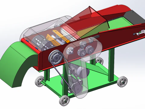 Corn silage crusher 3D Model