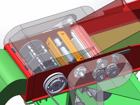 Corn silage crusher 3D Model