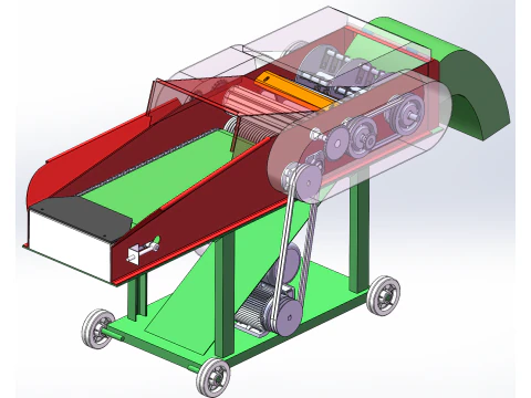 Corn silage crusher 3D Model