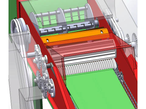 Corn silage crusher 3D Model