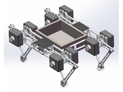 Obstacle crossing transportation quadruped robot SW22 editable 3D Modell