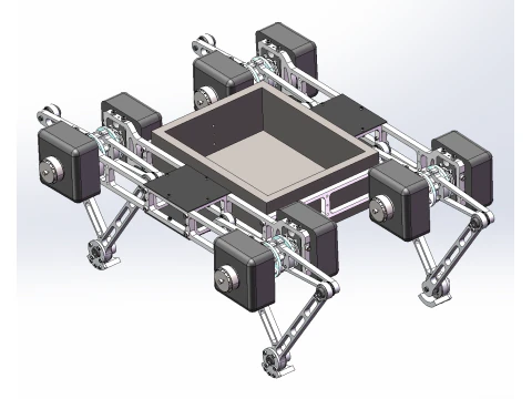 장애물 횡단 운송 4족 로봇 SW22 편집 가능 3D 모델