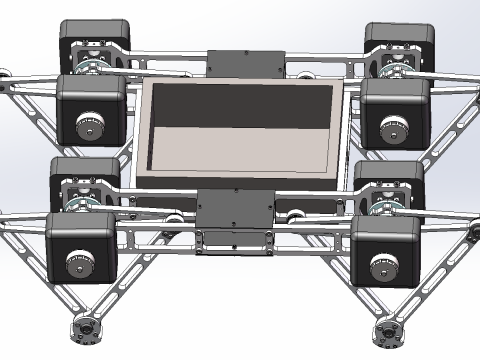 Obstacle crossing transportation quadruped robot SW22 editable Modèle 3D
