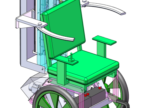 Intelligent rehabilitation wheelchair model 3D Model