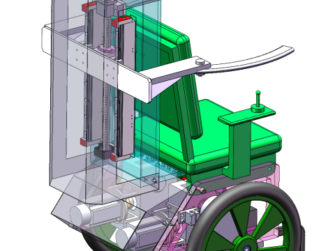 Intelligent rehabilitation wheelchair model 3D Model