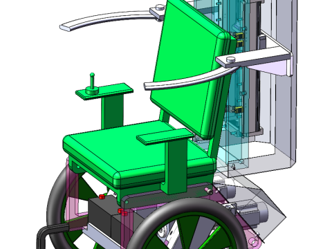 Intelligent rehabilitation wheelchair model 3D Model