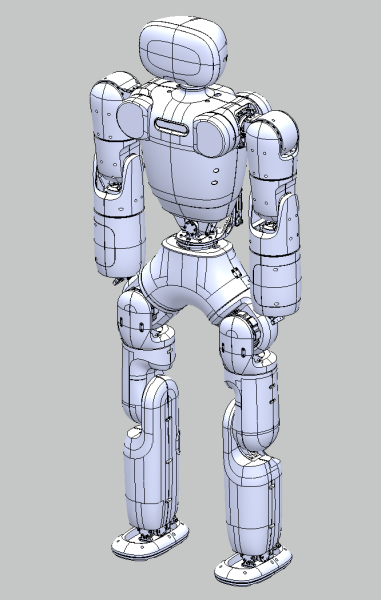 Diseño 3D de código abierto de robots humanoides. Modelo 3D .c4d .max .obj .3ds .fbx .stl .blend 