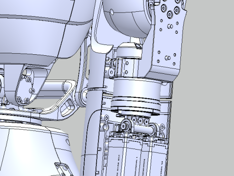 Diseño 3D de código abierto de robots humanoides. Modelo 3D