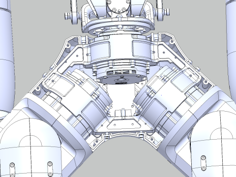 Diseño 3D de código abierto de robots humanoides. Modelo 3D