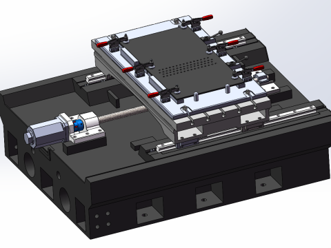 The Y-axis movement of the CNC machine tool is editable 3D Model